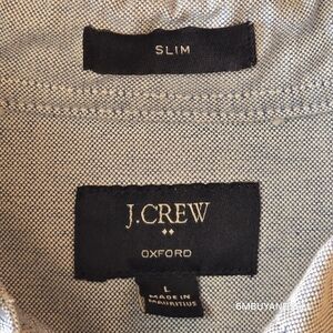 J. Crew Large Size Men's Slim Fit Oxford Shirt Button Down Embroidered Tigers